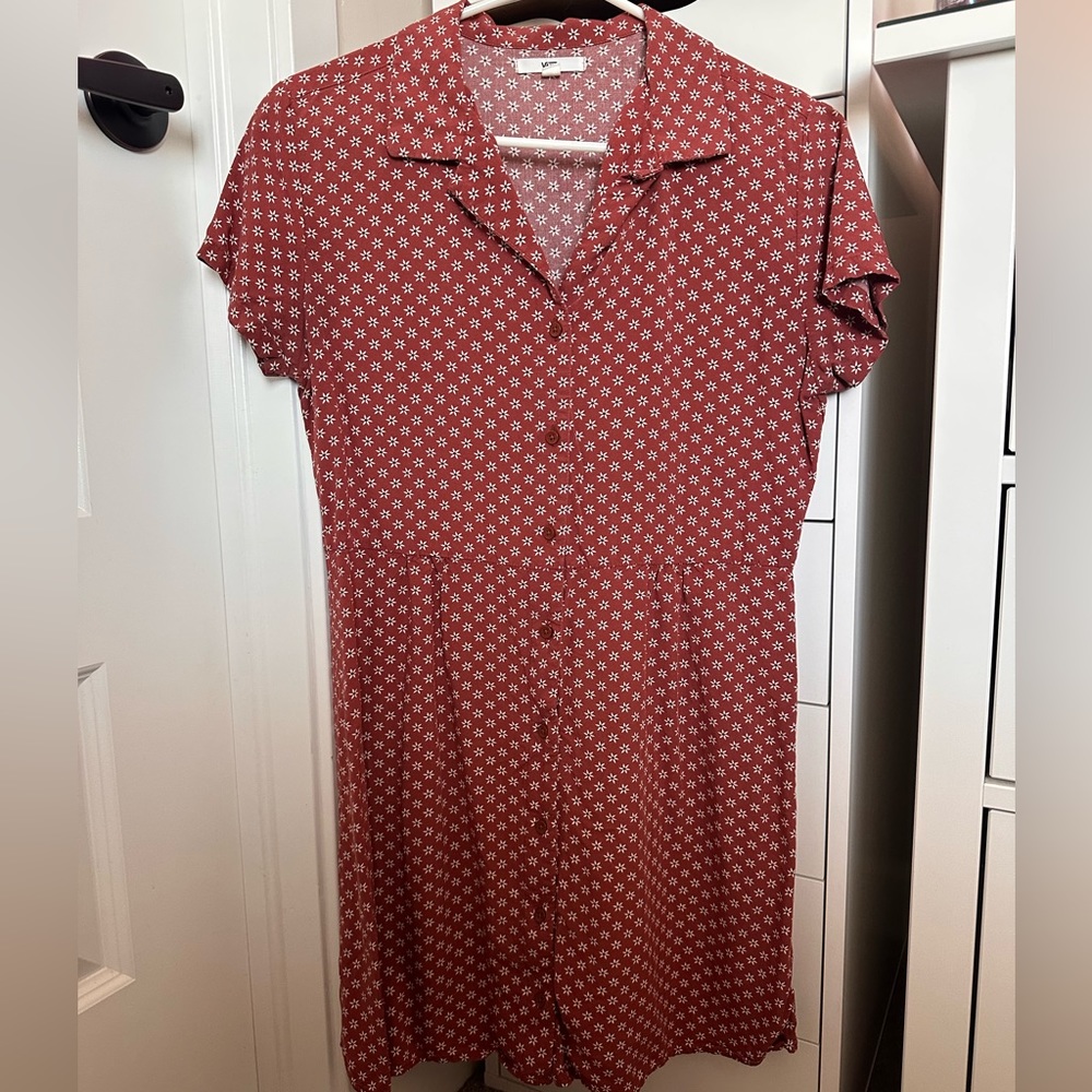 Vans floral button up dress